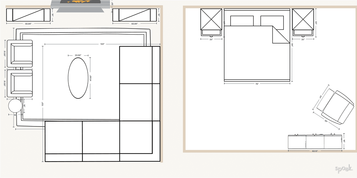 Living Room Layout designed by Brittany Preister