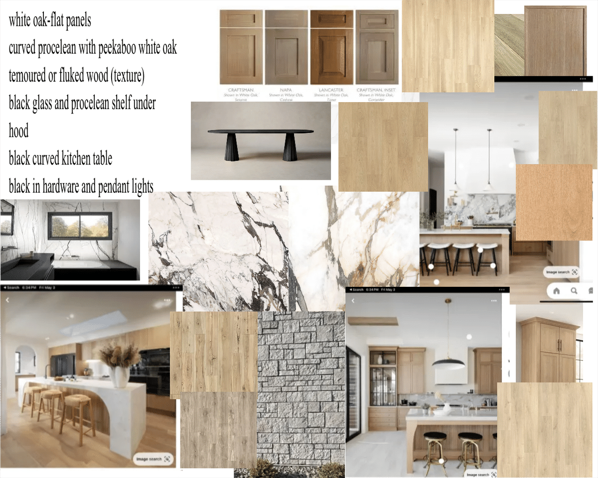 Kitchen + Living Room Mood Board designed by DEONNA SHAHEEN