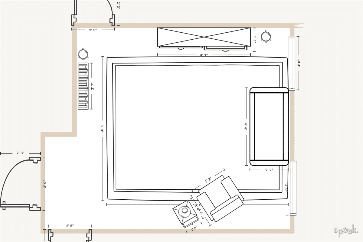 Bedroom Floor Plan designed by Rachel Maust