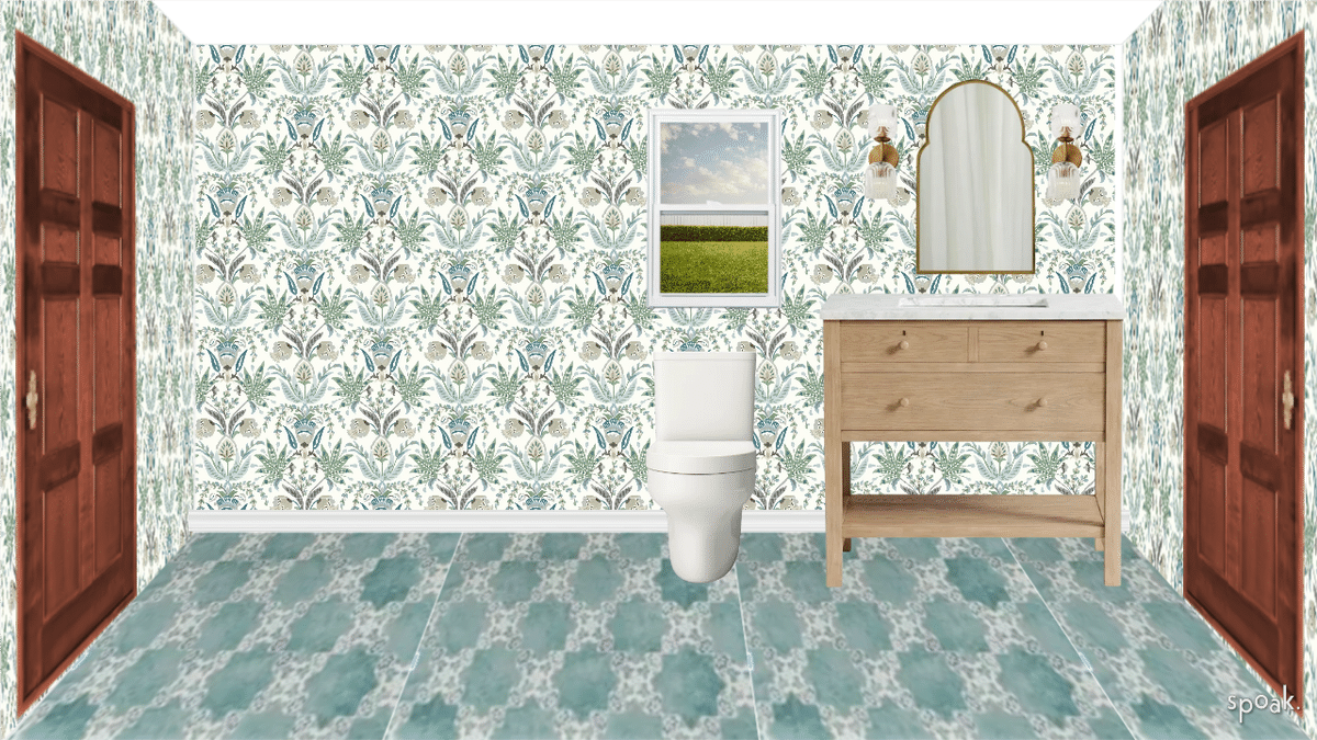 Half Bathroom designed by Jane Violet