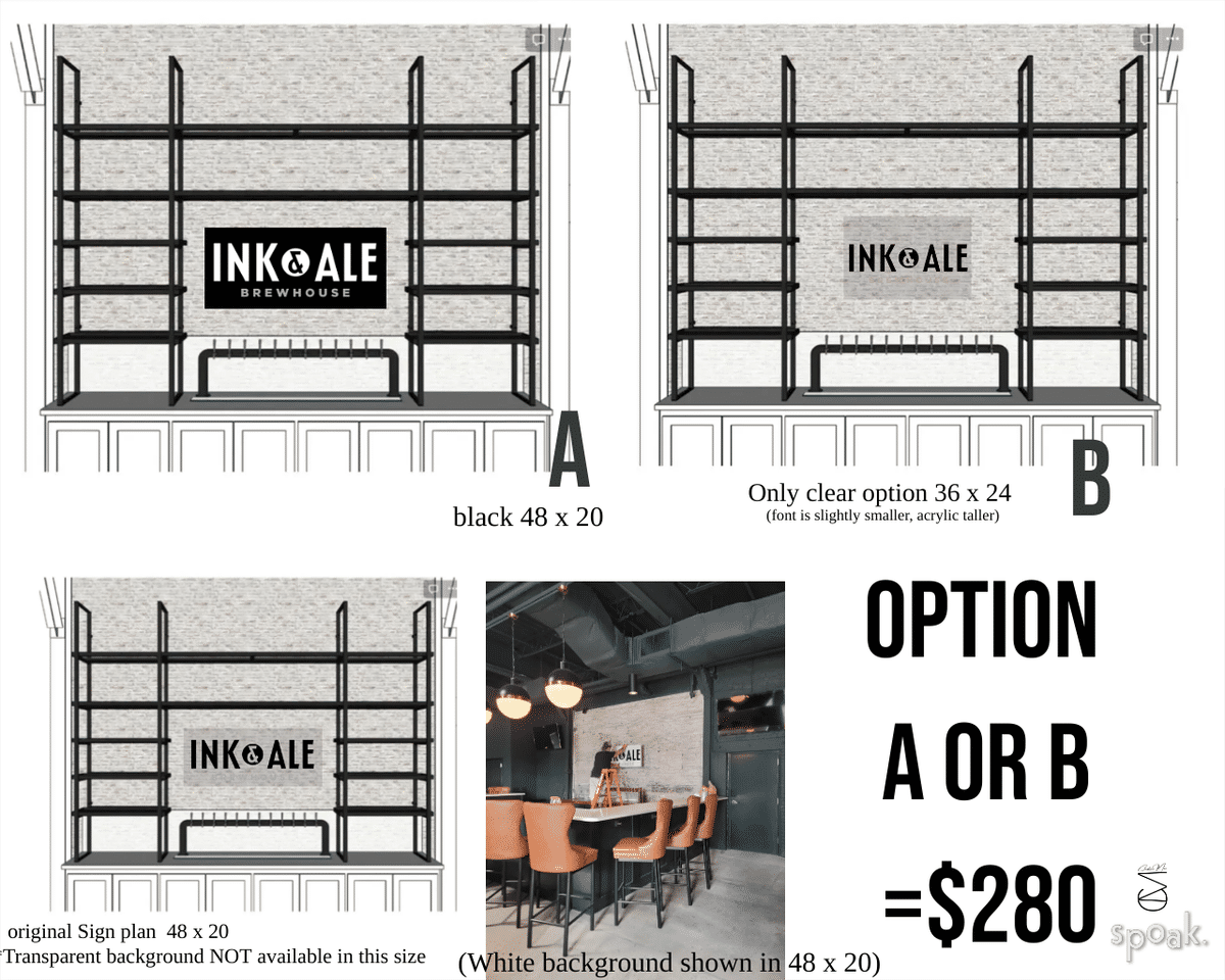 Backbar Signage designed by Christina Robinson