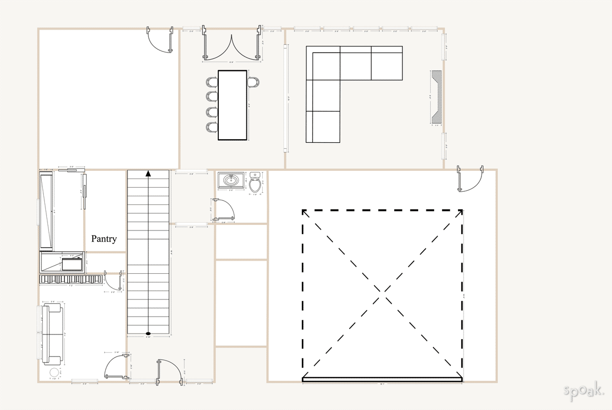 Single Story House Layout designed by Haley Chorney