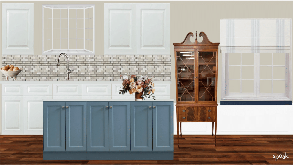 Kitchen + Living Room designed by Stacy Roseberry