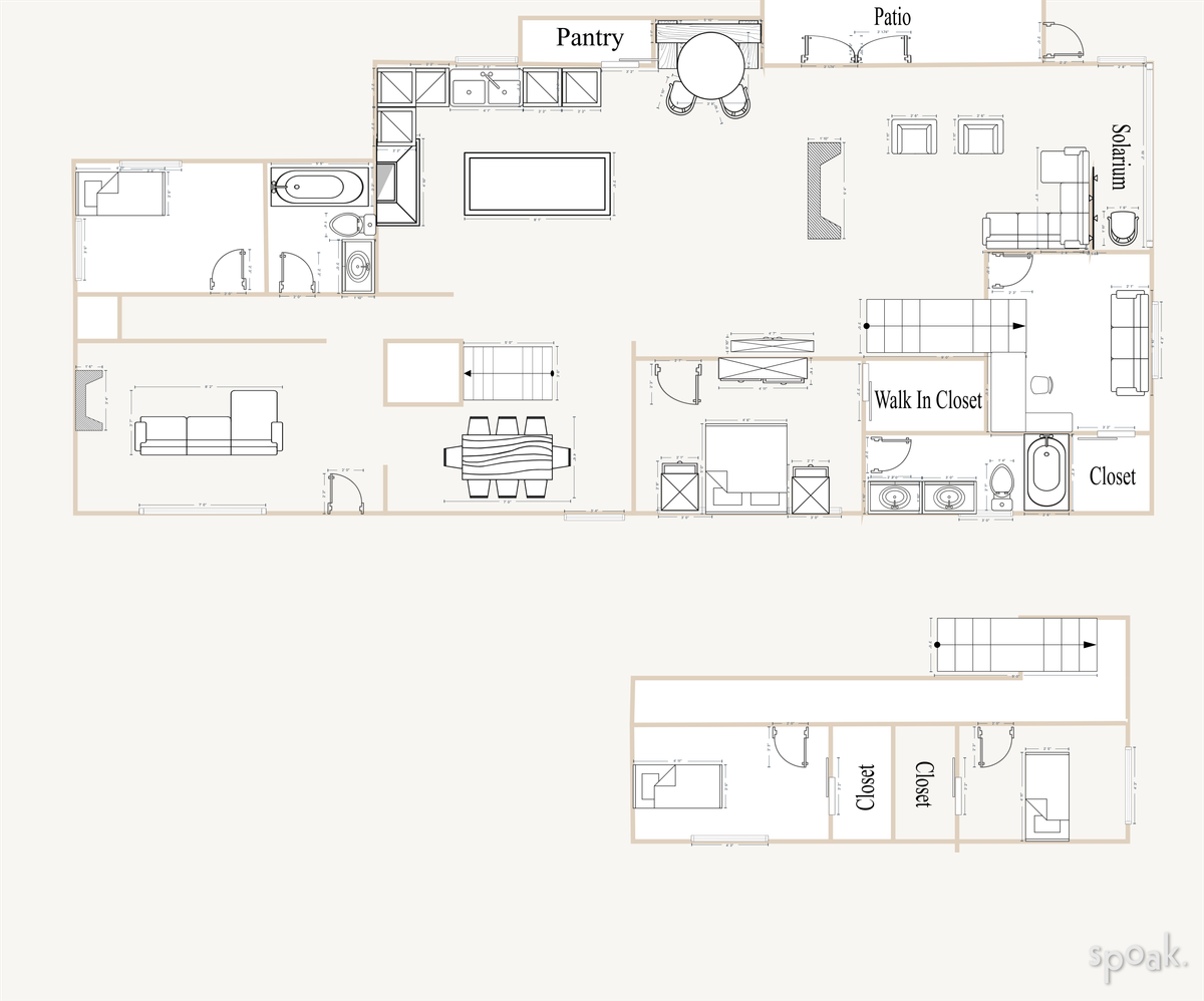 Single Story House Layout designed by Grace Worden