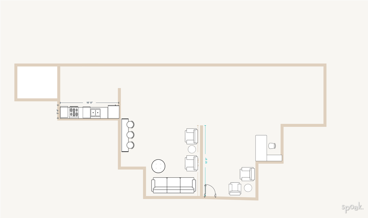 Rectangle Kitchen Layout designed by Sheri Johnson