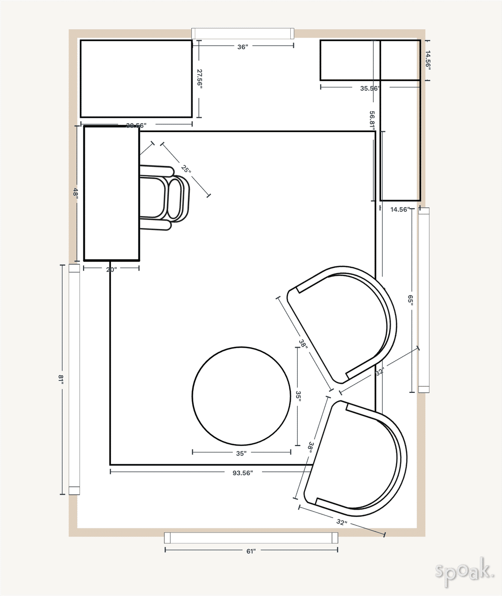 Office Layout designed by Morgan Dowling