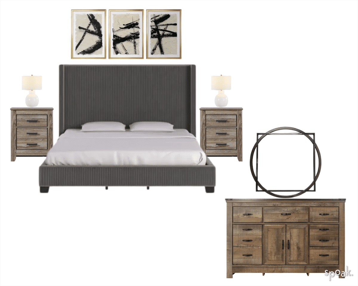 Bedroom Mood Board designed by Toimoniko Porter