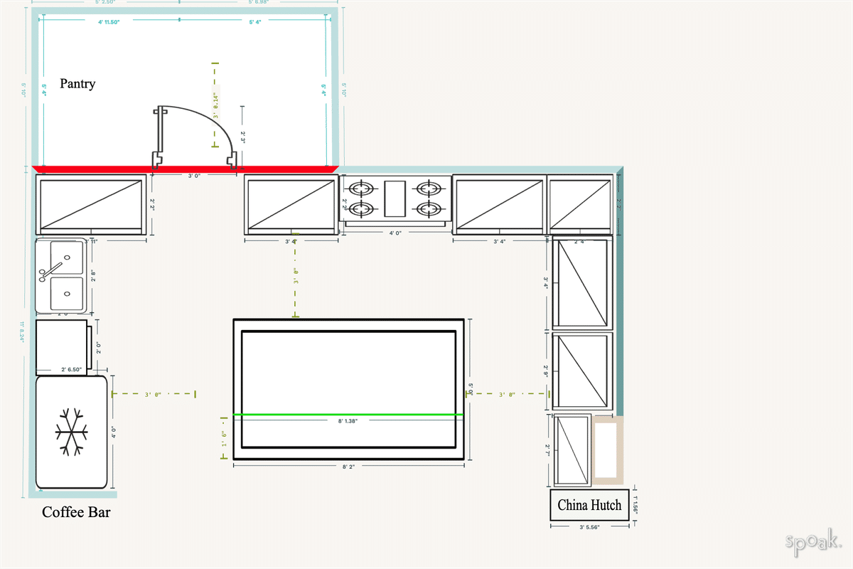 Small Kitchen Plan designed by Lauren Primuth