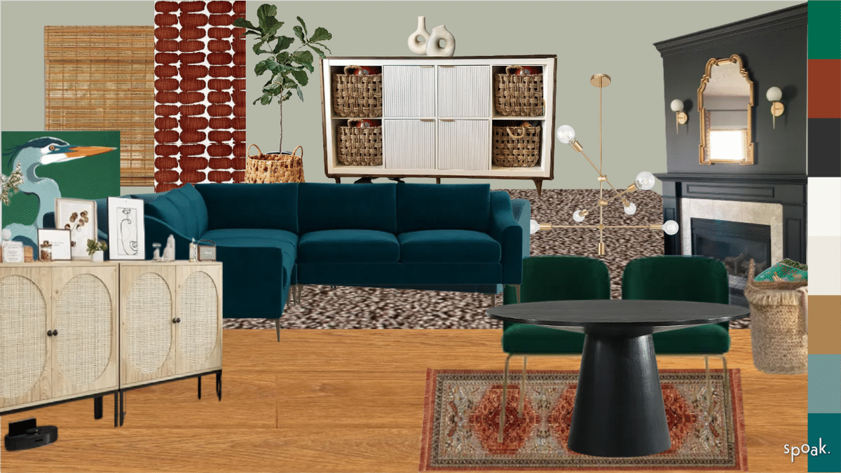 Living Room Mood Board designed by Brigid Duncan