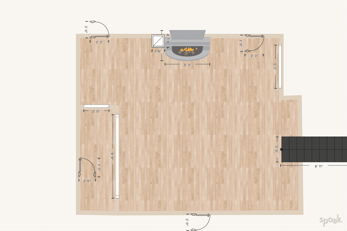 Large Kitchen Floor Plan designed by Emily Moses
