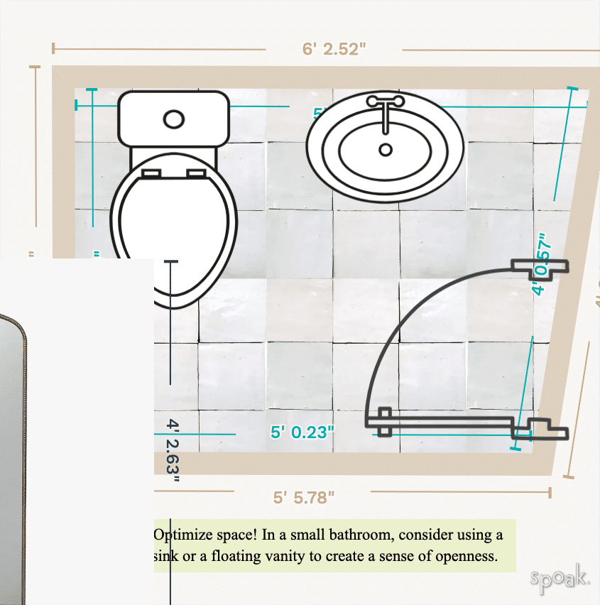 Bathroom Floor Plan designed by Allison Keach