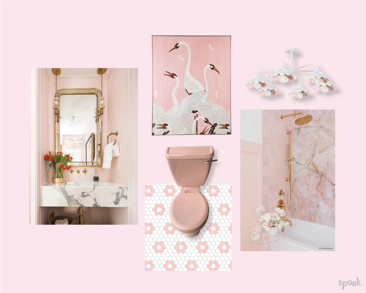 Pink Bathroom Hues designed by Kaci Chesser McCombs