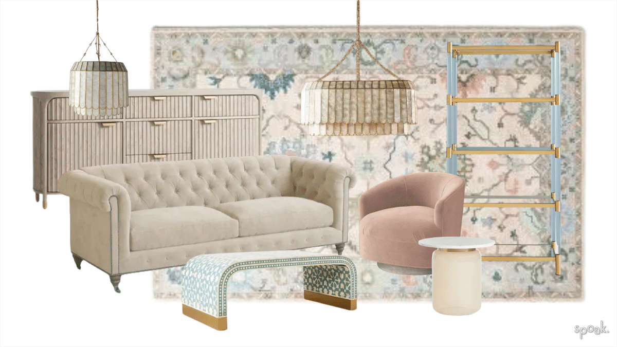 Living Room Mood Board designed by Salt Lake City Home Stylist