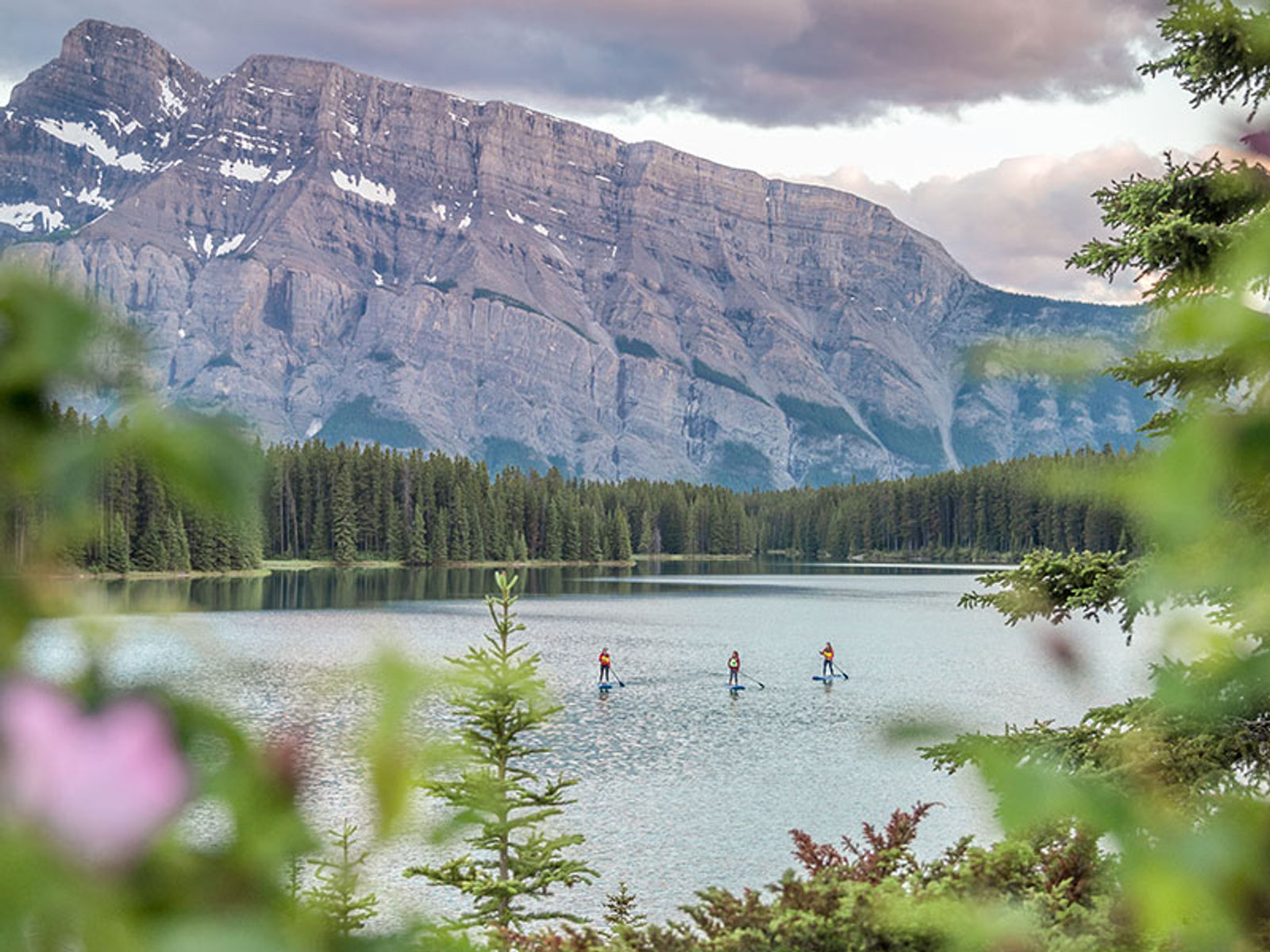 Early morning paddle on Two Jack Lake, photo by Will Lambert.