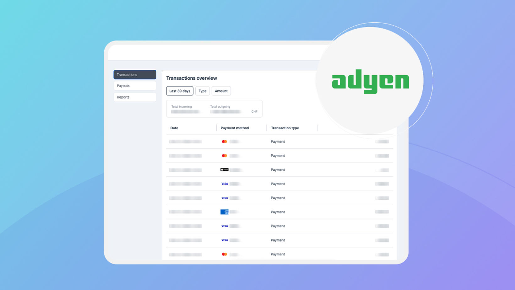 Adyen Dashboard Entry