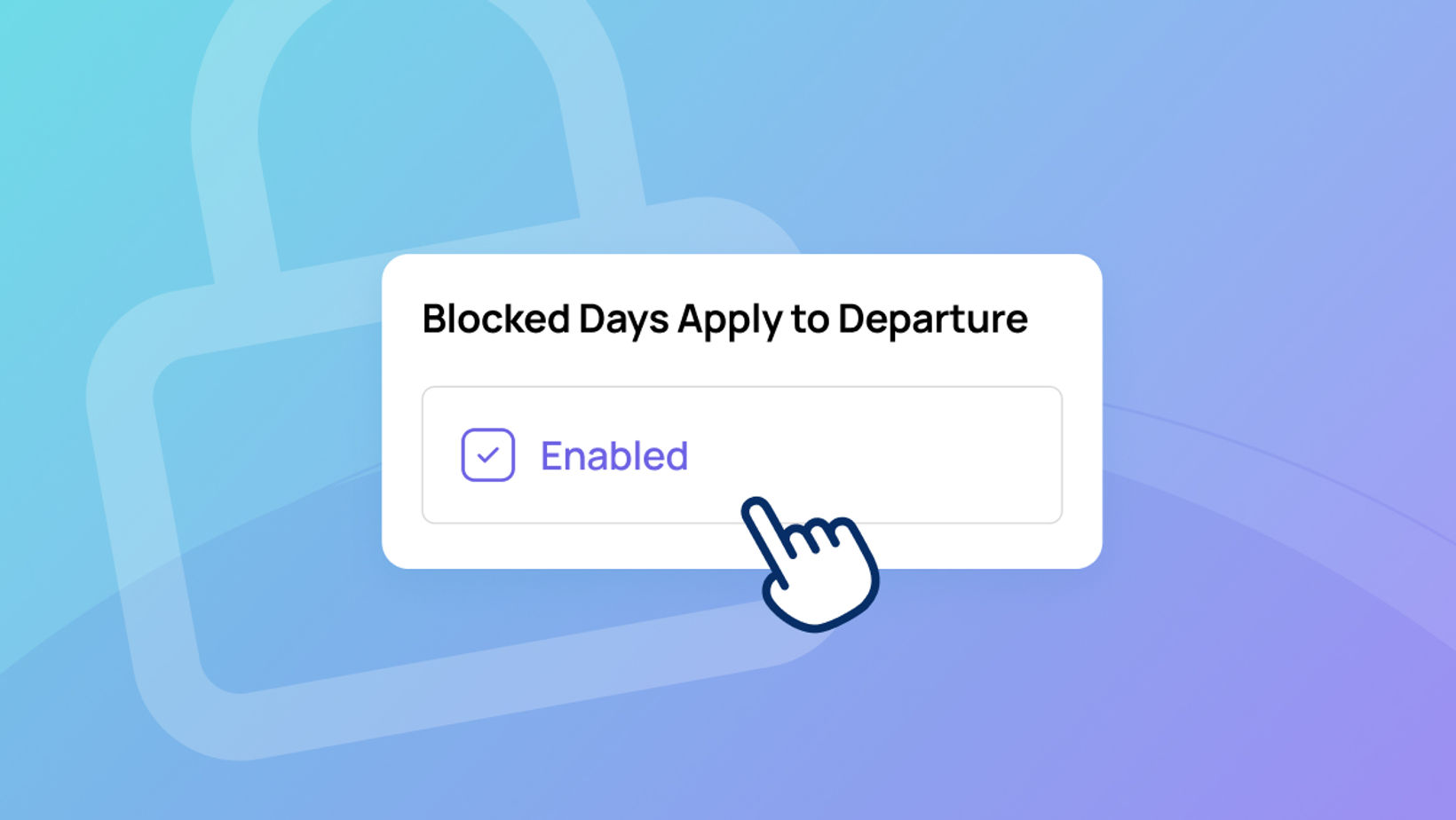 Departure Blocked Days Entry