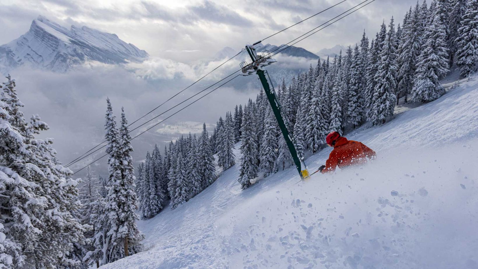 Fresh snow at Mt Norquay, March 1, 2024. Photo by Dan Evans.