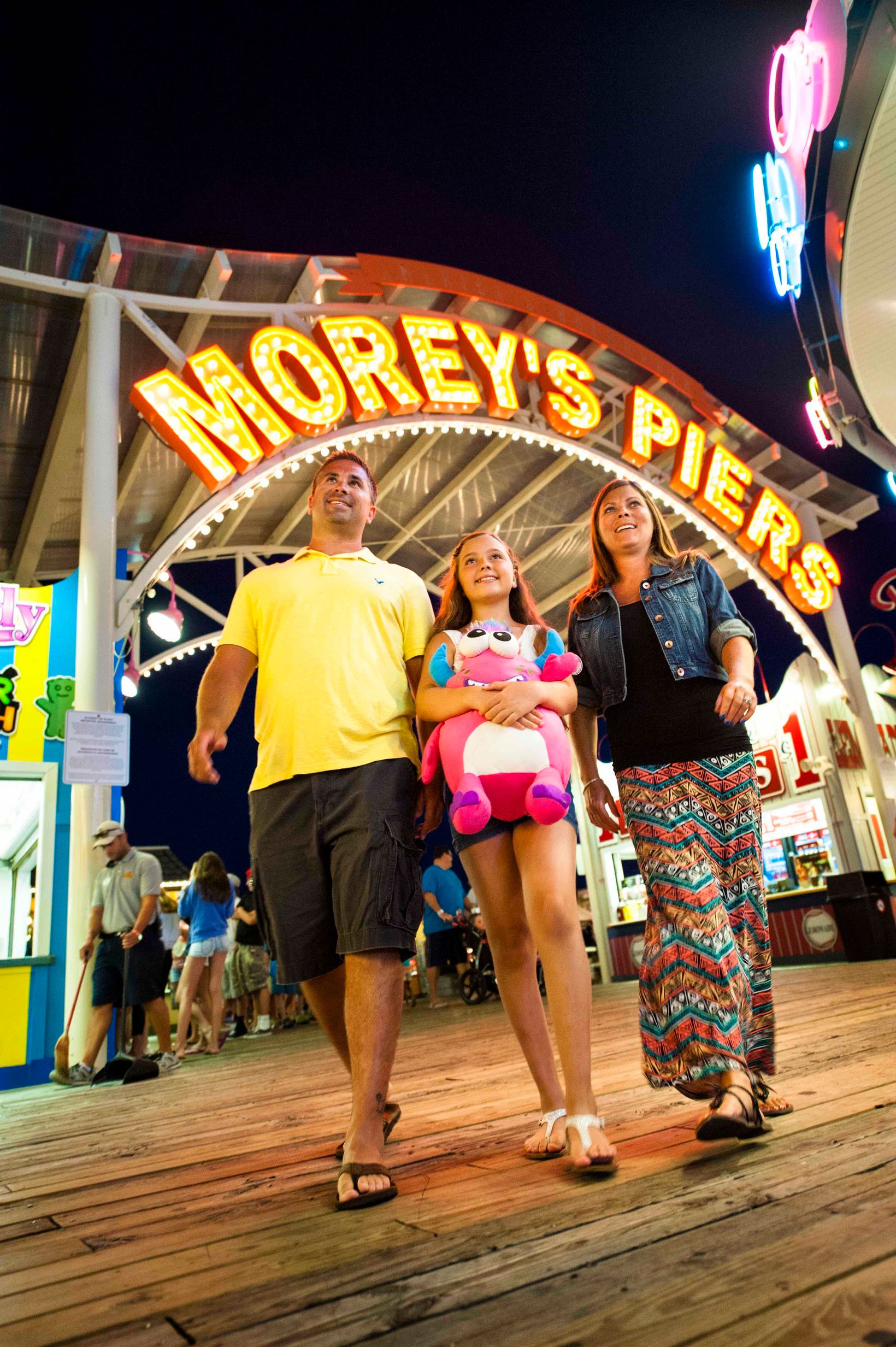 Family Leaving Pier