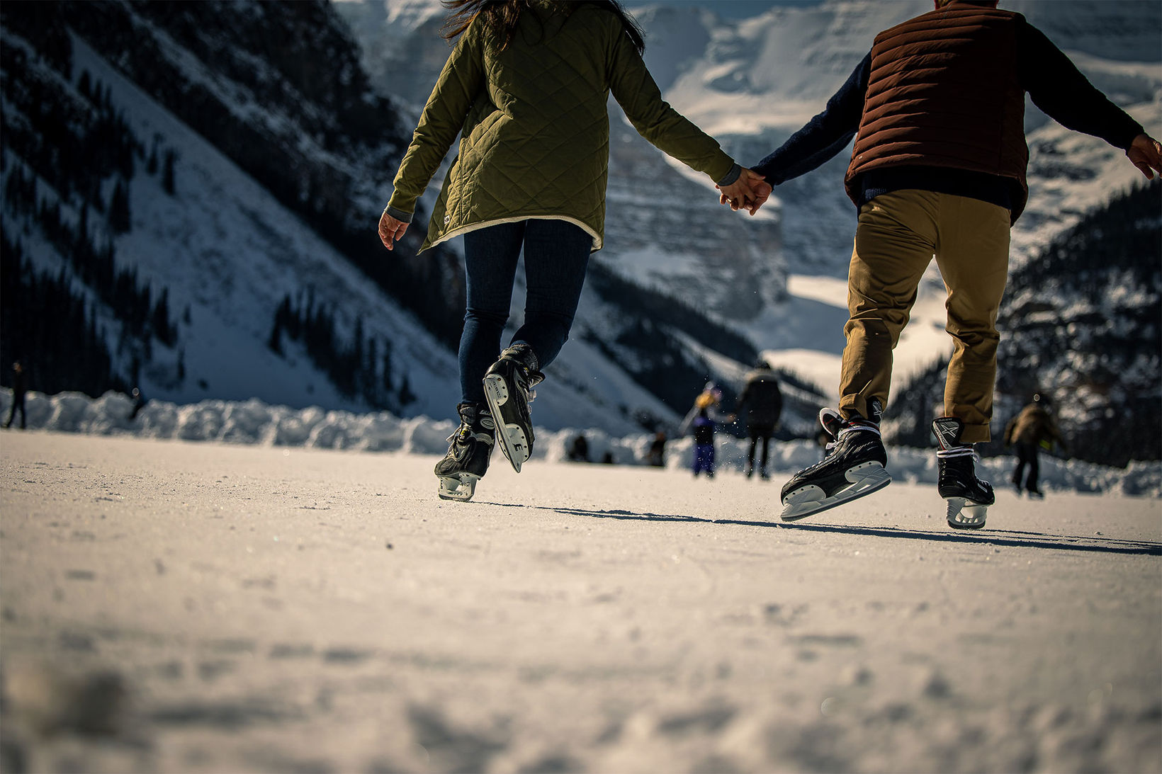 Skating at Lake Louise, photo by John Entwistle