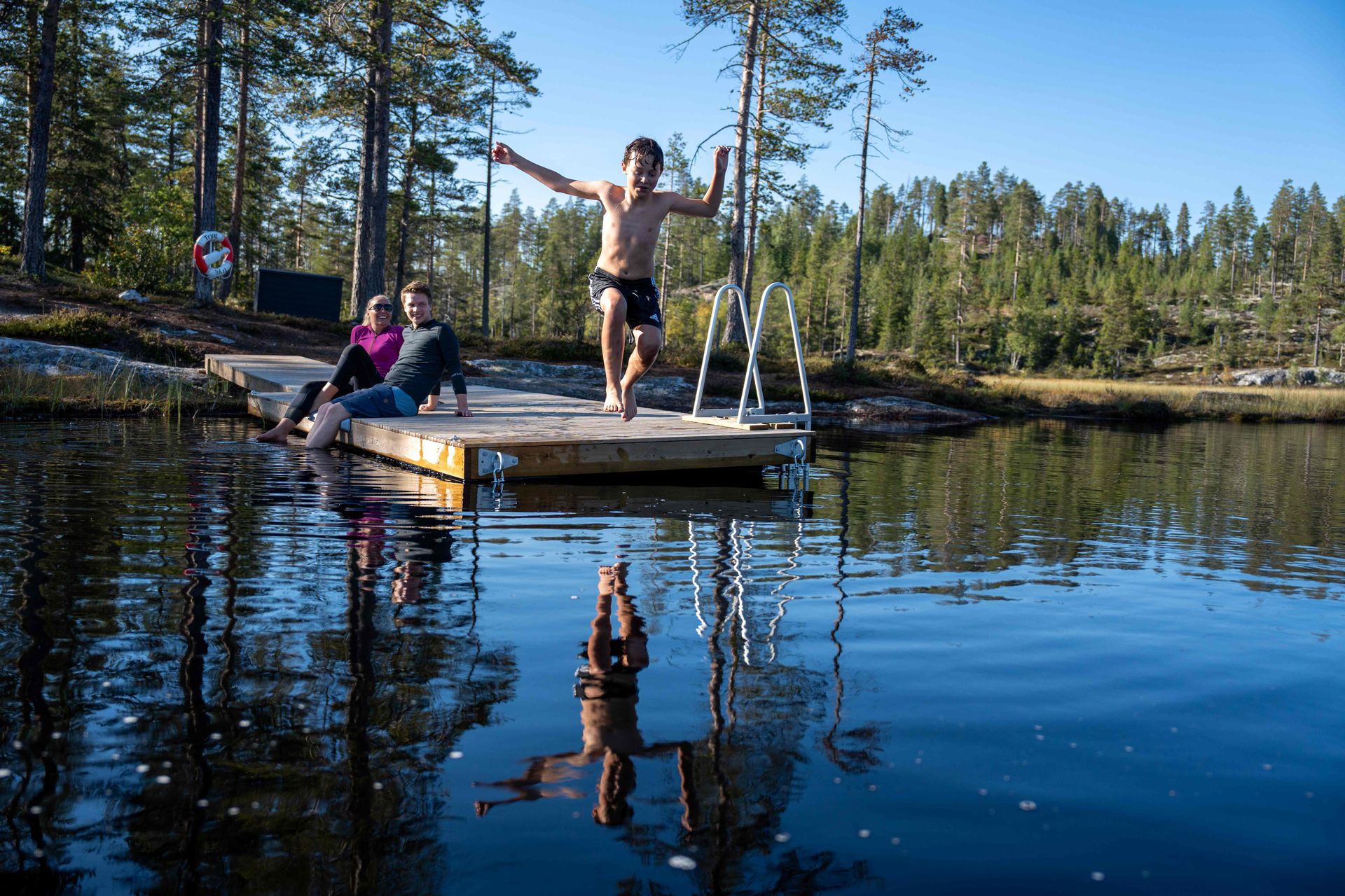 Bading i Øvre Vesleåtjern