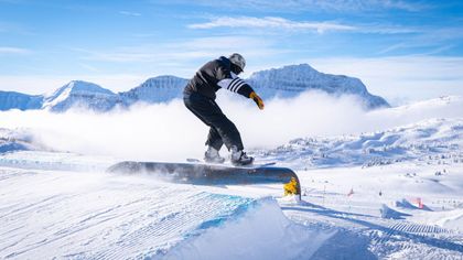 Snowboarder at Banff Sunshine