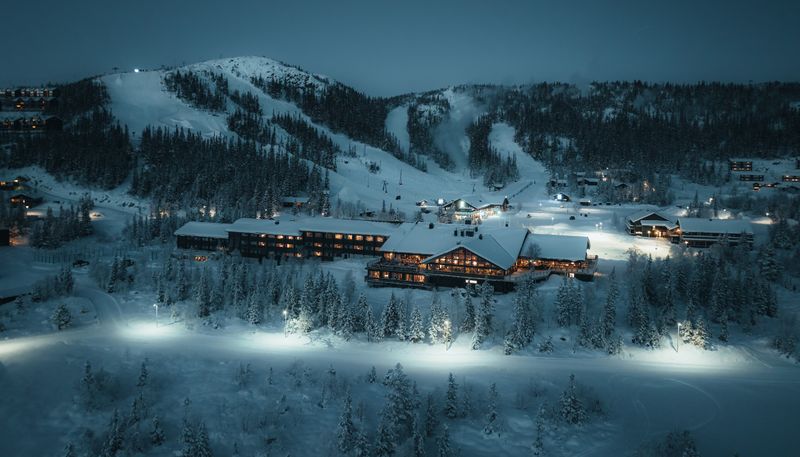 Gaustablikk Fjellresort Eksteriør Vinter fasade Stemning Yngve Ask