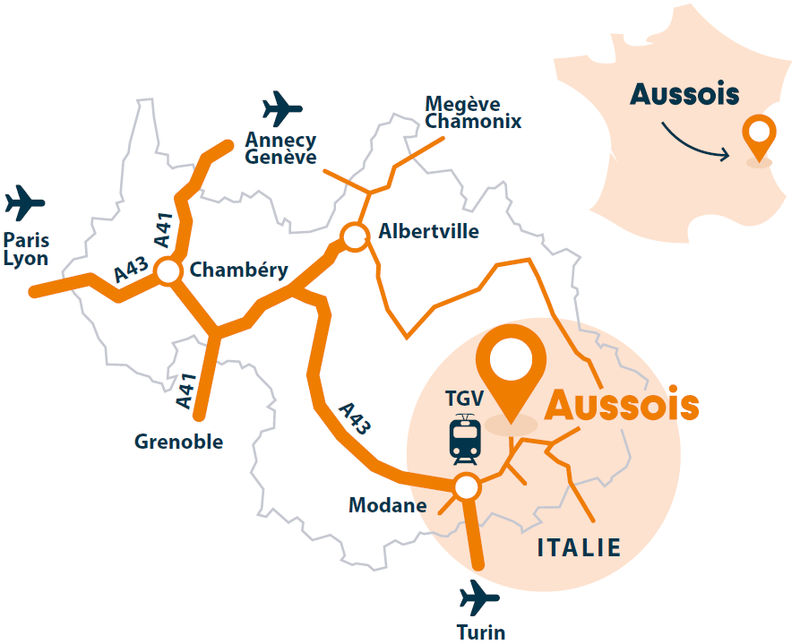 Accès Aussois Carte