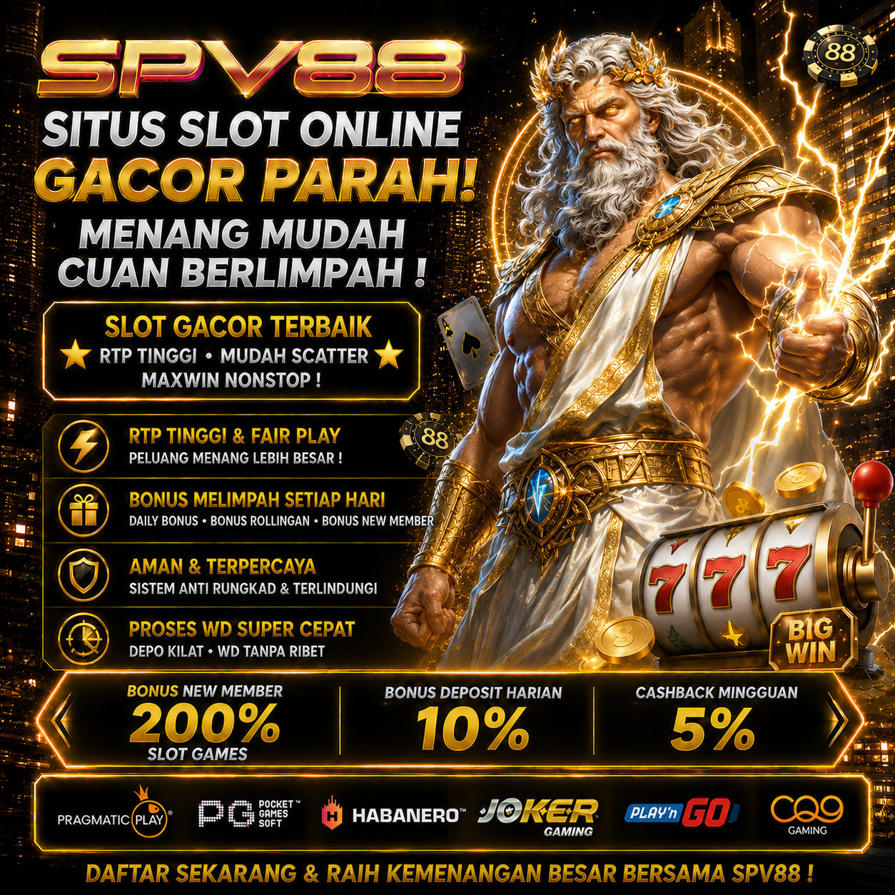 SPV88 : Penyedia Layanan Slot Online Pembantai Naga Mahjong Untuk Para Player PG Soft Terkini