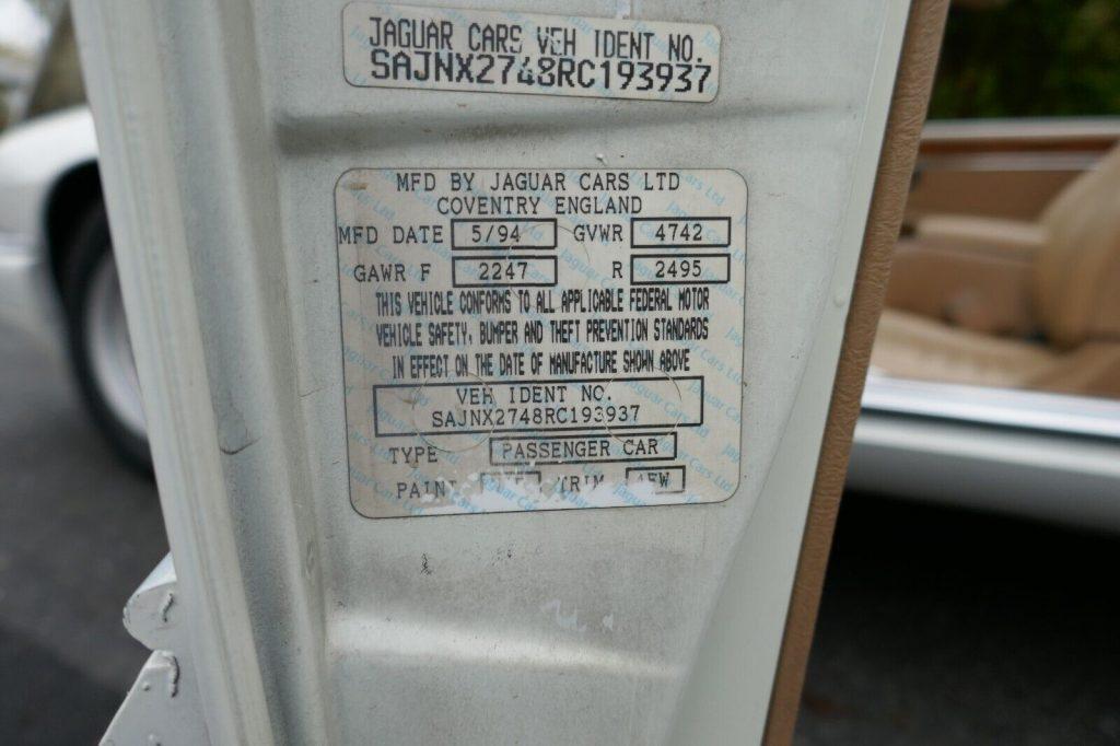 A nice running and driving 1994 Jaguar XJS with low 57,950 miles