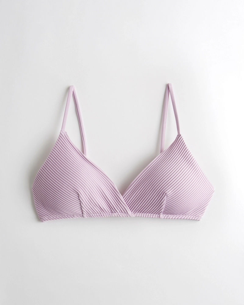 hollister ribbed triangle bikini top