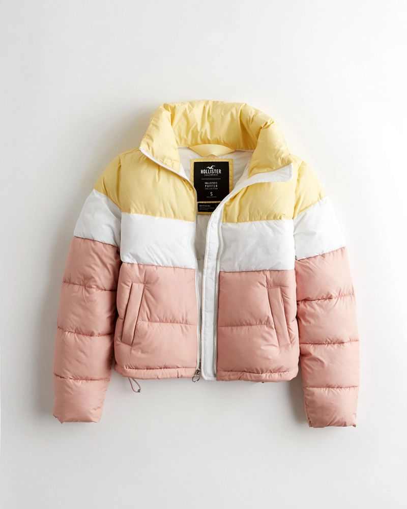 mock neck puffer jacket hollister