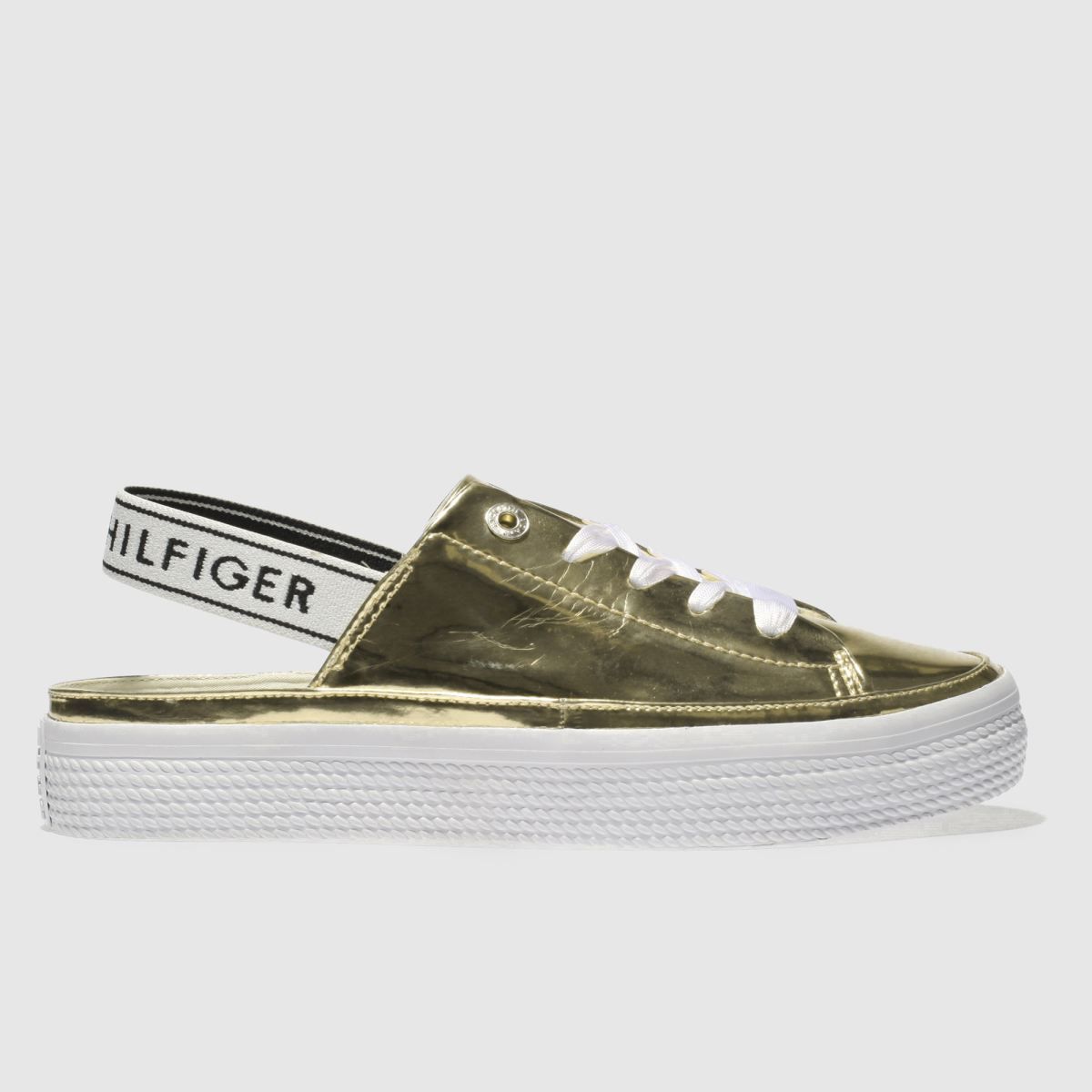 tommy hilfiger gold trainers