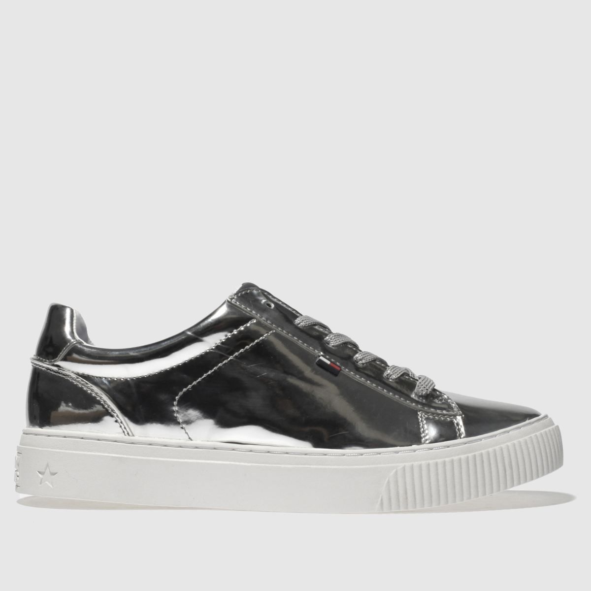 tommy hilfiger silver trainers