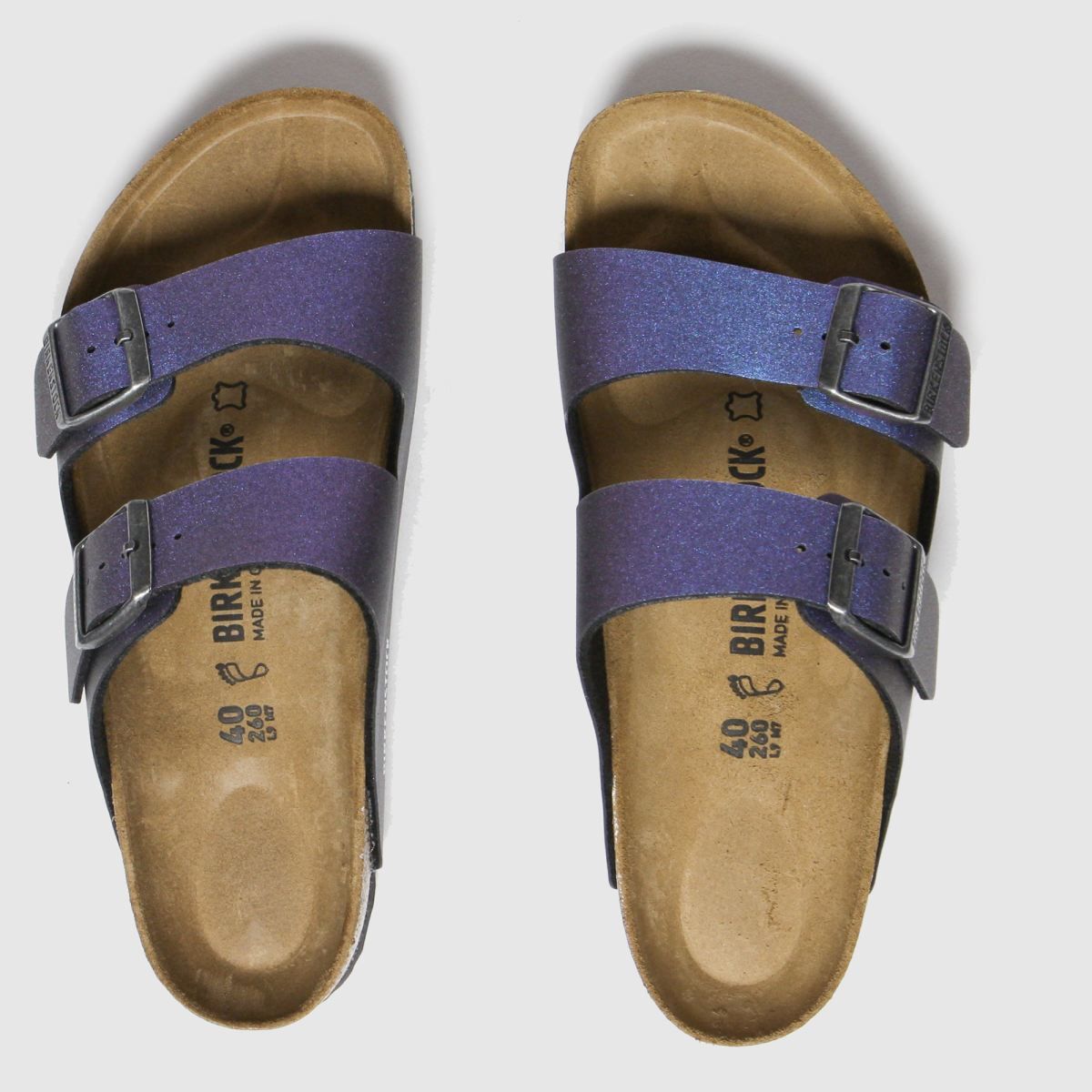 purple metallic birkenstocks
