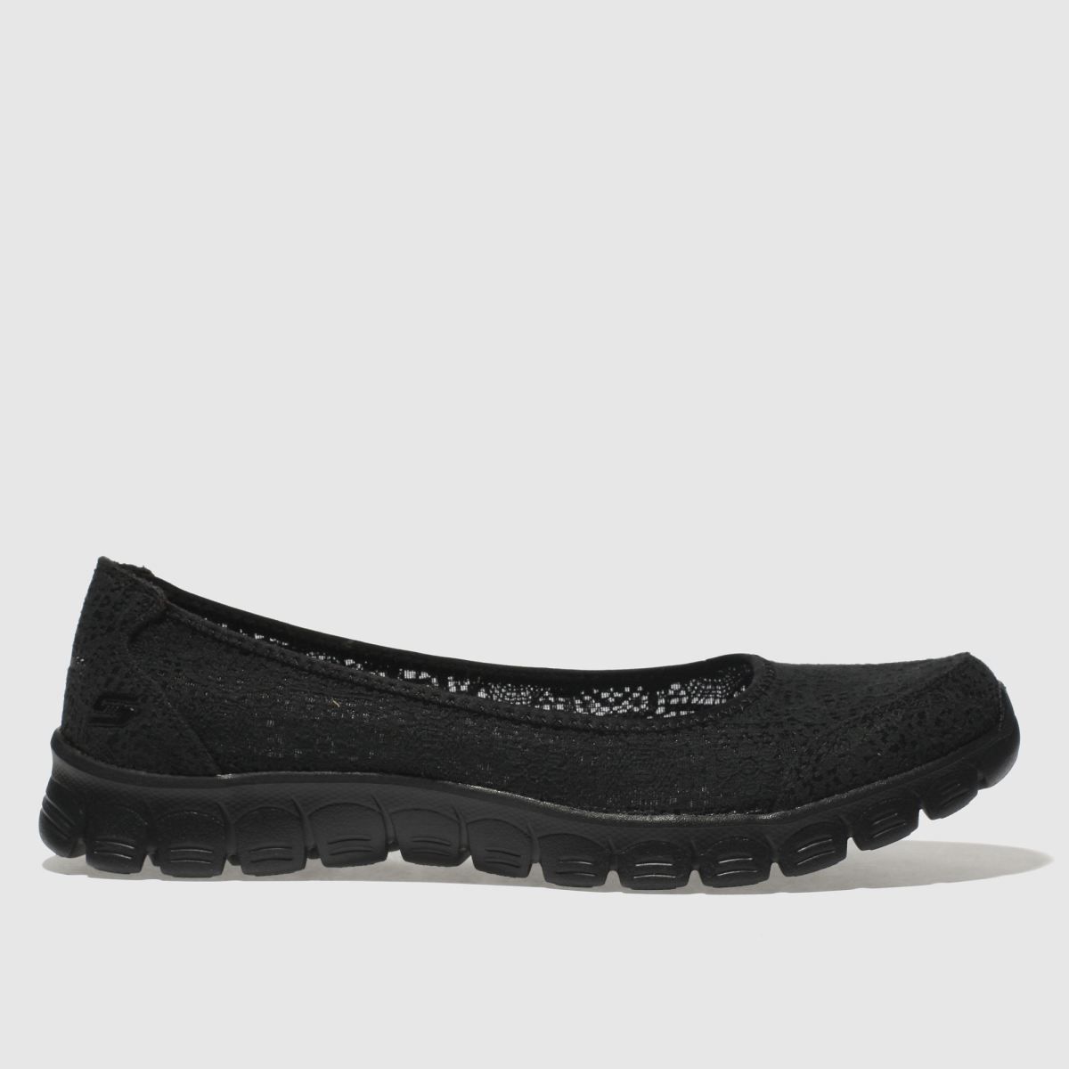 skechers black ez flex 3.0 beautify trainers