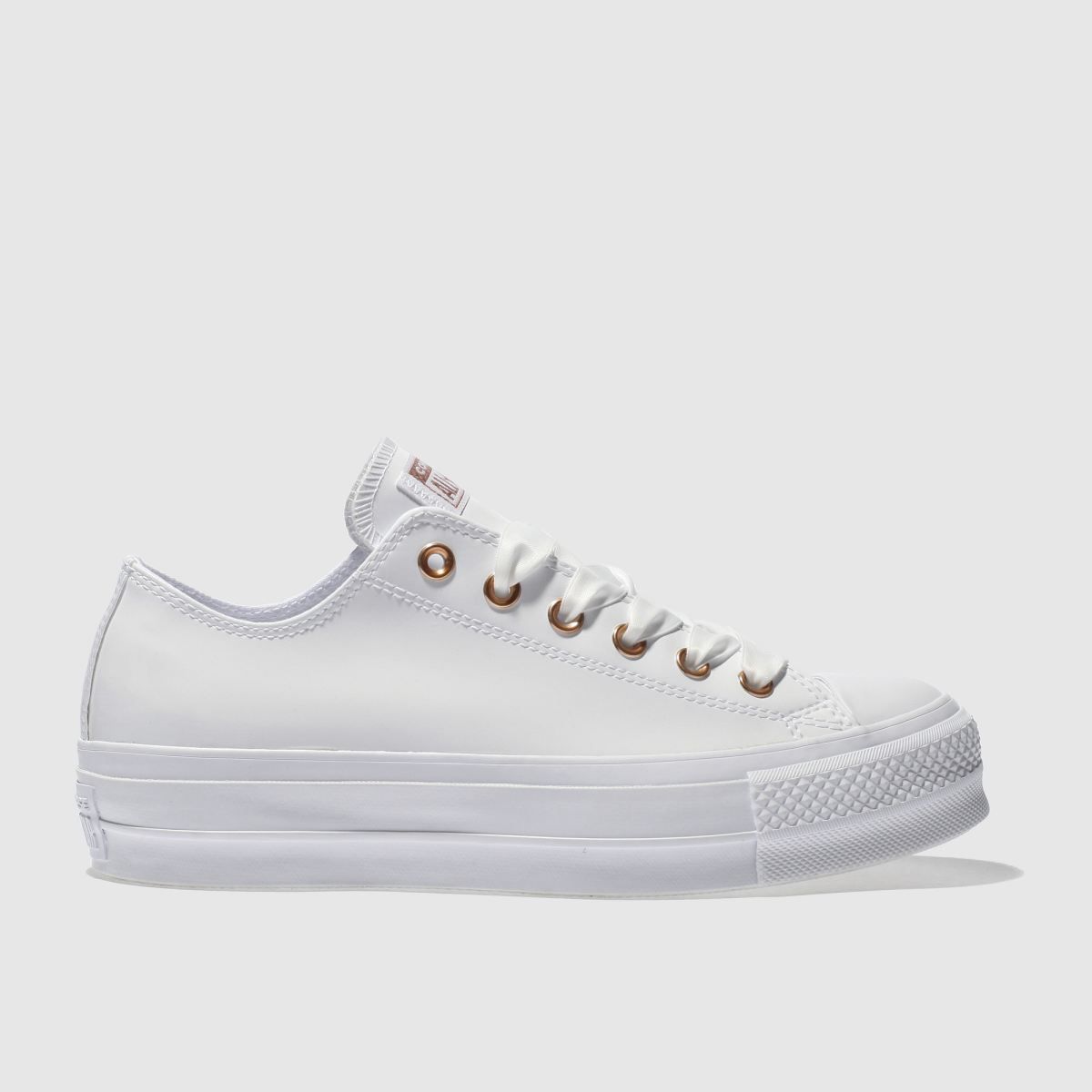 converse white ox lift platform patent trainers