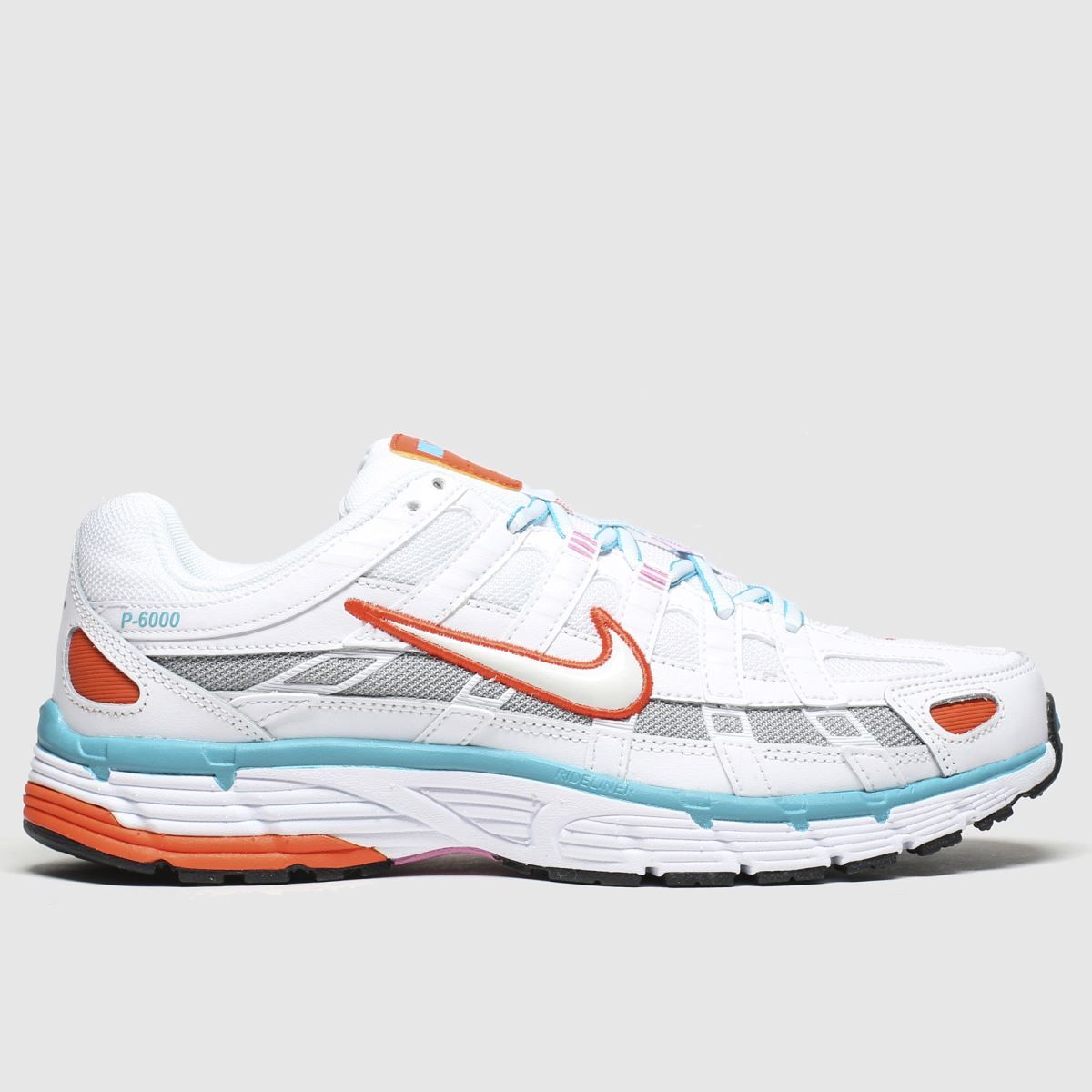 nike p 6000 white blue orange