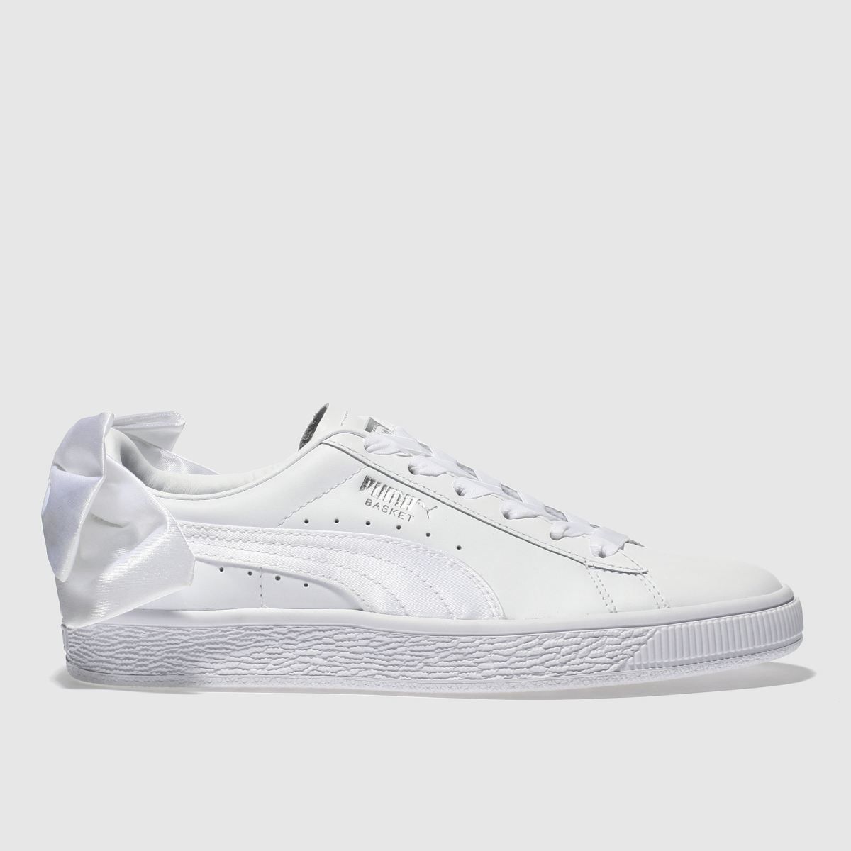 white puma bow trainers