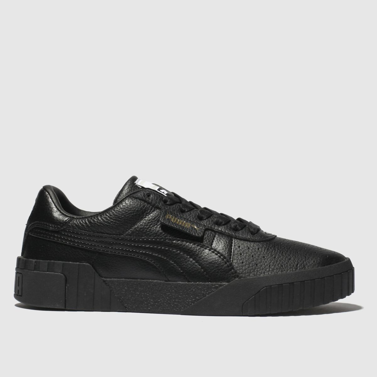 puma white & black cali leather trainers