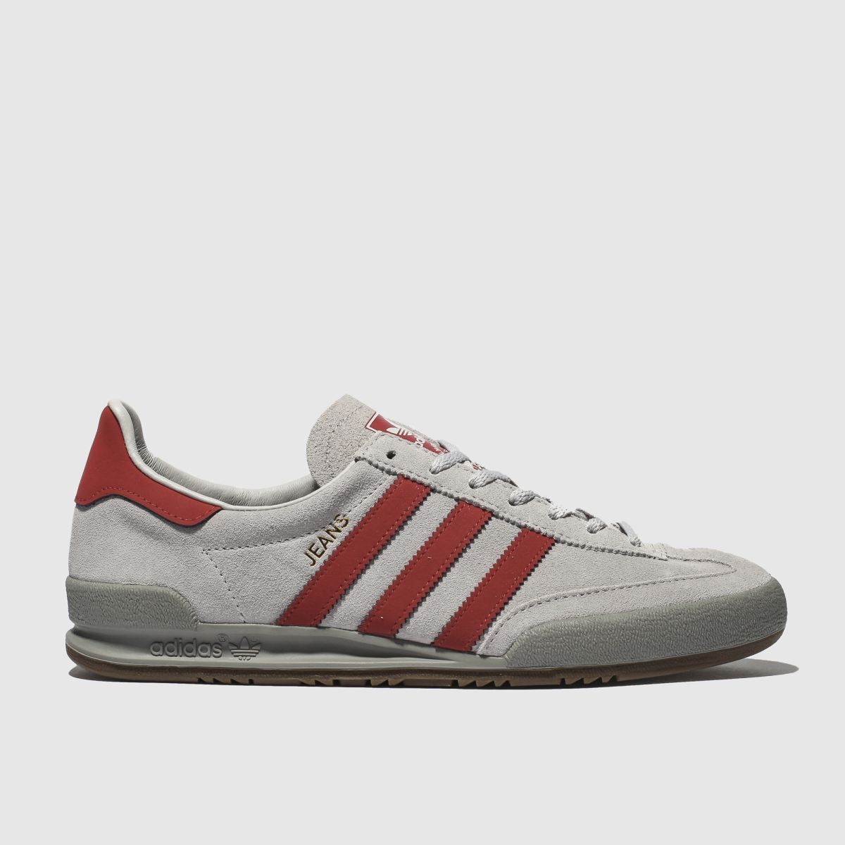 adidas grey and red trainers