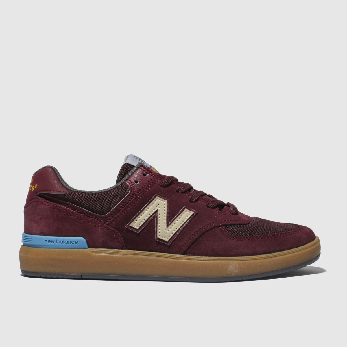 new balance burgundy 574 trainers