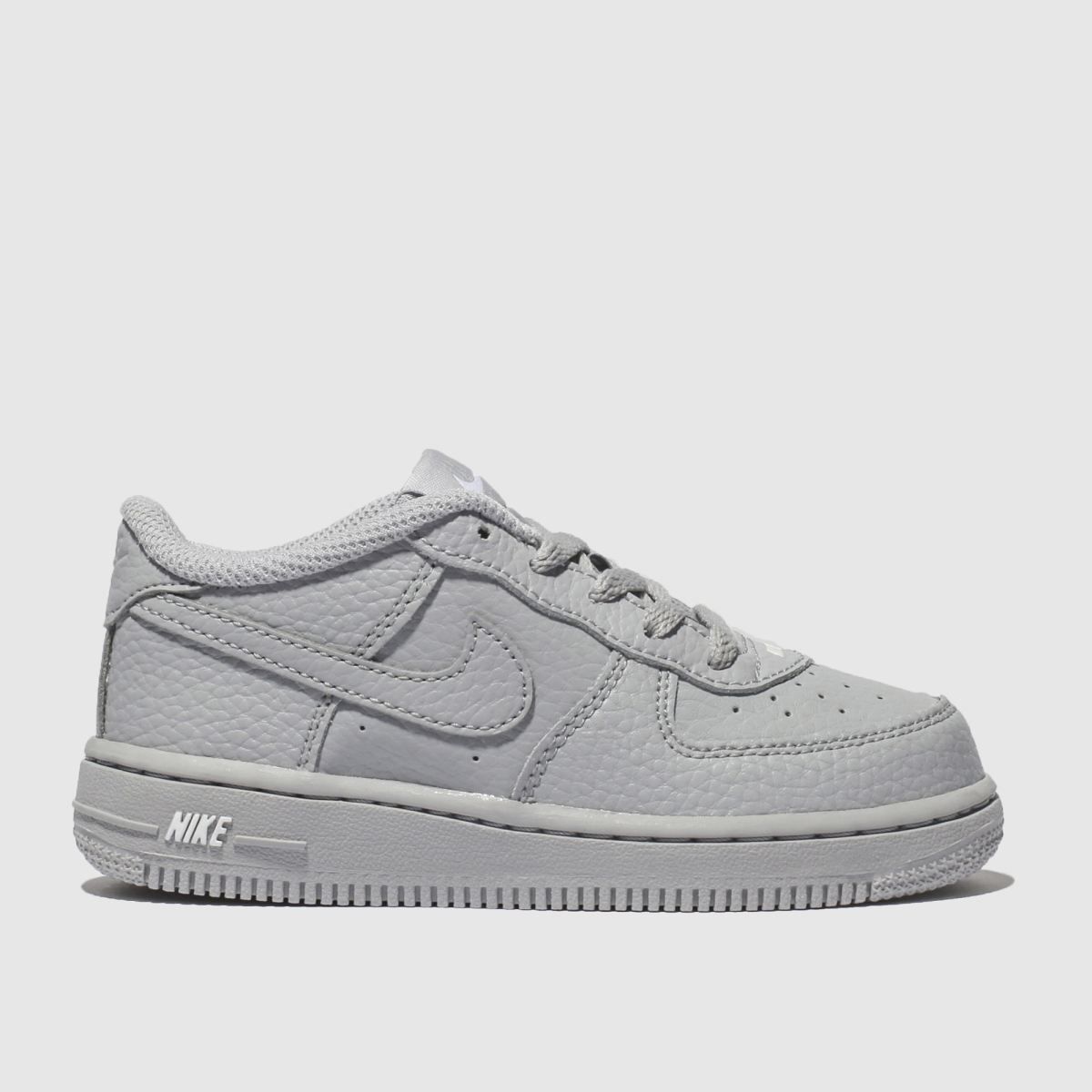 light grey force 1 leather 2 trainers