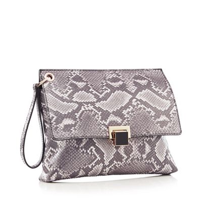 debenhams grey clutch bag