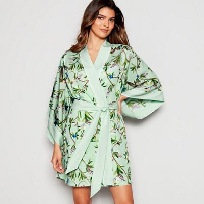 ted baker green satin dress