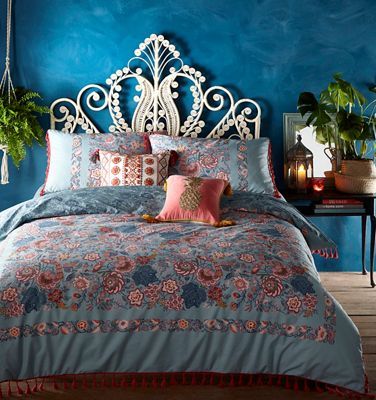 Mw By Matthew Williamson Multicoloured Teal Peacock Bedding Set