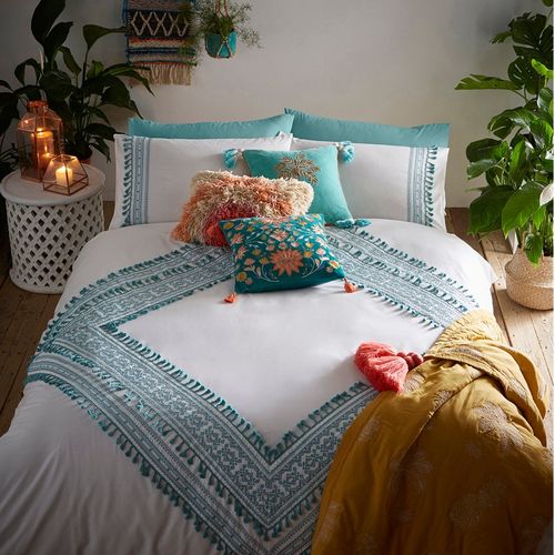 Mw By Matthew Williamson Aqua Deja Embroidered Bedding Set