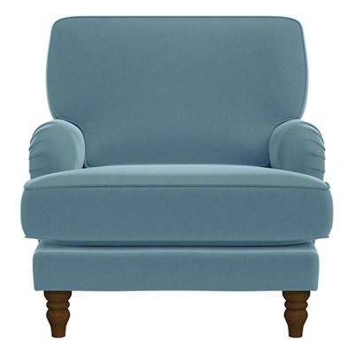 pale blue armchair