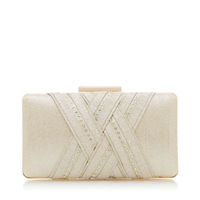 debenhams gold clutch bag