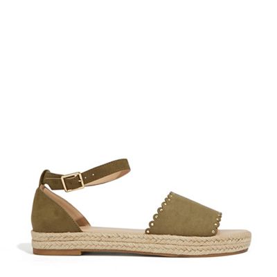 OASIS Khaki Flatform Espadrille Sandals 