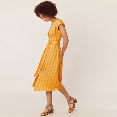 oasis stripe button dress